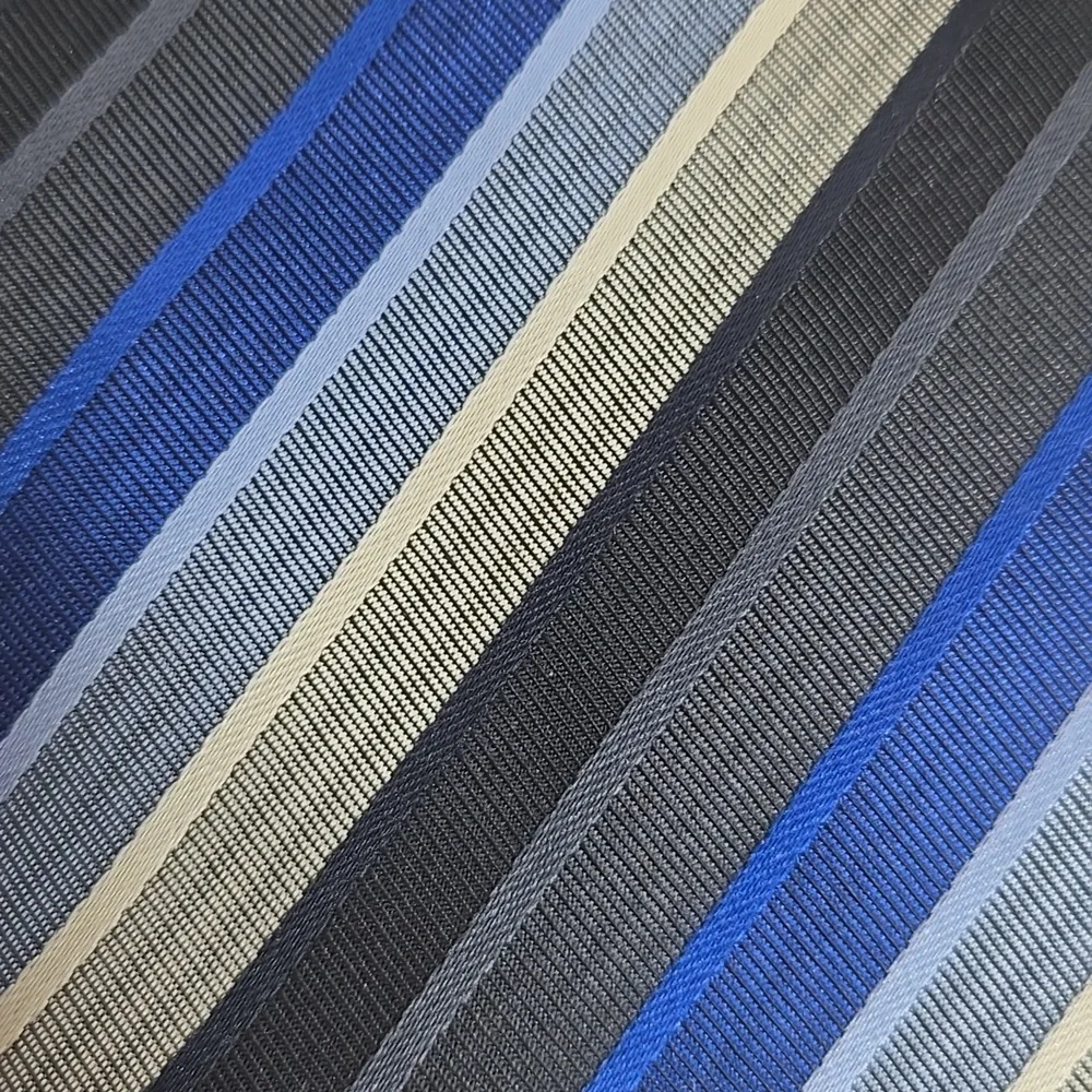 Croft & Barrow Striped Tie, Black/Blue/Gray, 100% Polyester‎